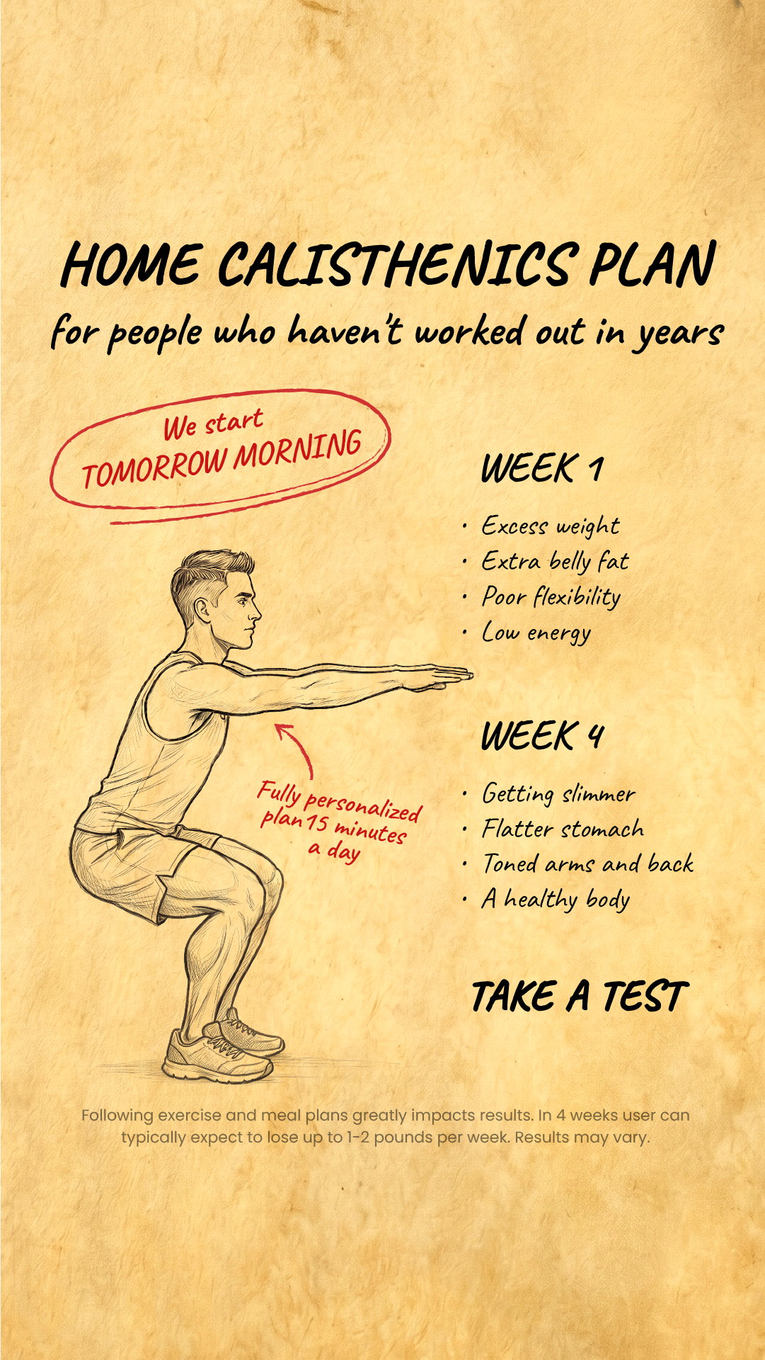 Male Calisthenics Challenge Facebook ad