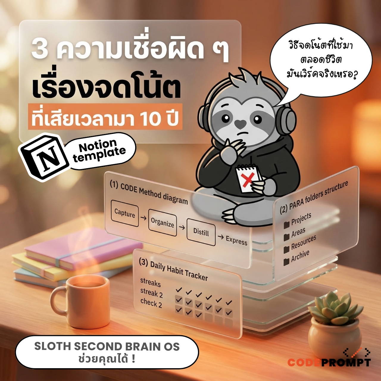 Codeprompt - โครตพร้อม ก้าวแรกไม่เป็นไรก้าวต่อไปให้ Ai ทำแทน Facebook ad: 3 ความเชื่อผิด ๆ ที่ทำให้คุณเสียเวลาจดโน้ตมา 10 ปี