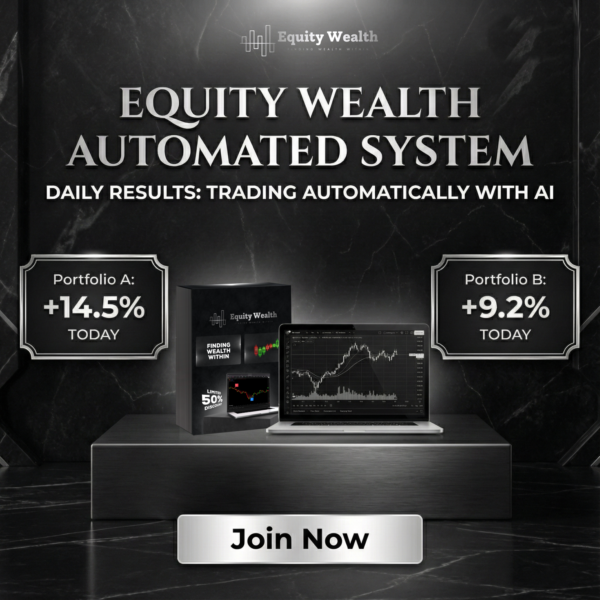 Equity Wealth Facebook ad: Trade Smarter, Not Harder