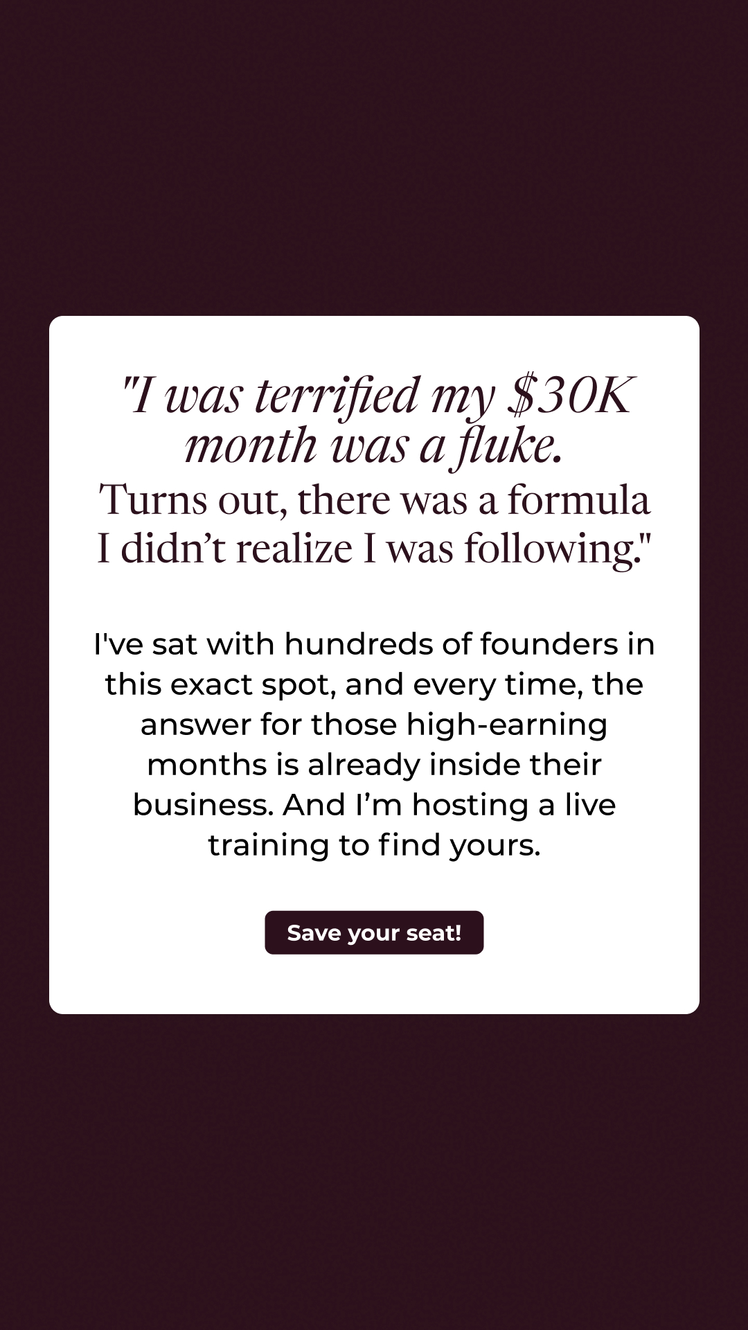 Amy Porterfield Facebook ad