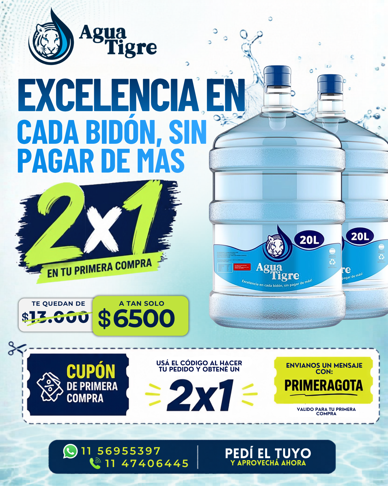 Embotelladora AguaTigre Facebook ad: Chatea con nosotros