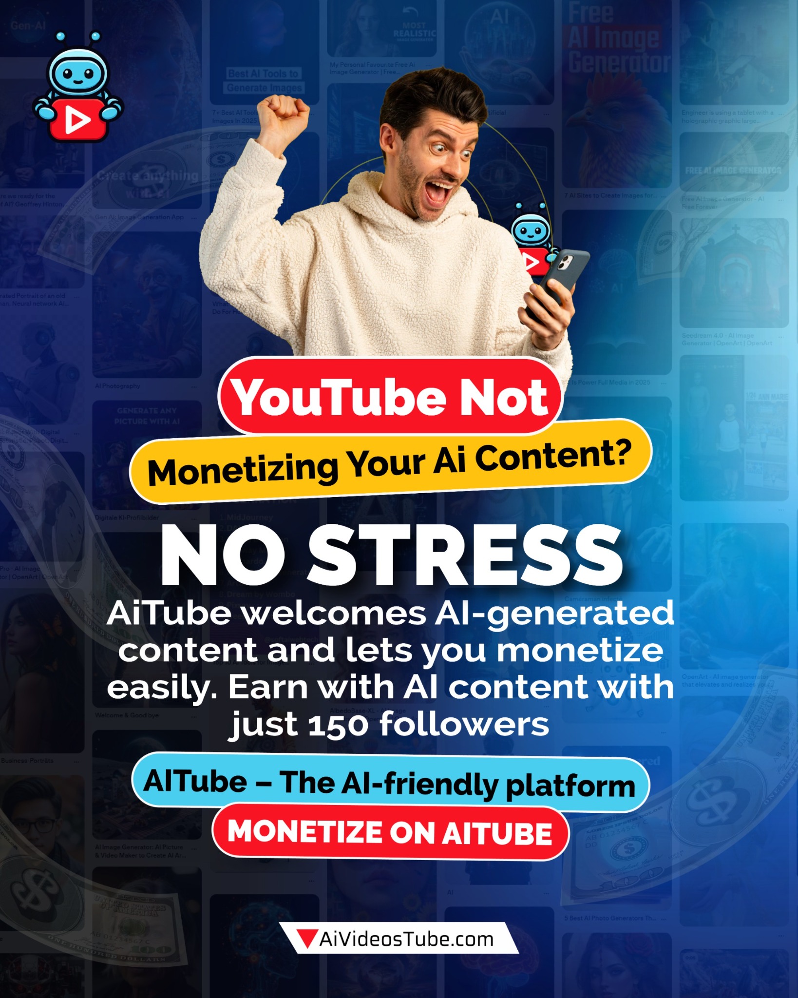 AITube Facebook ad