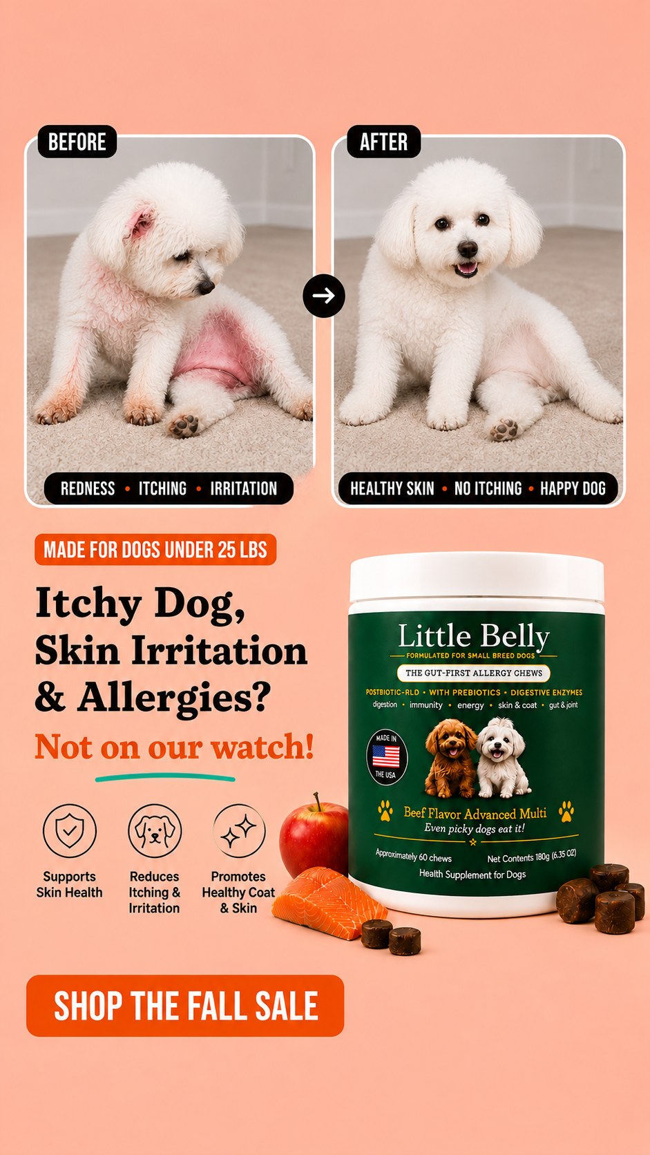 Snehal - Tiny Bark Nutrition Facebook ad: The Viral Daily Chew Giving Itchy Small Dogs a Second…
