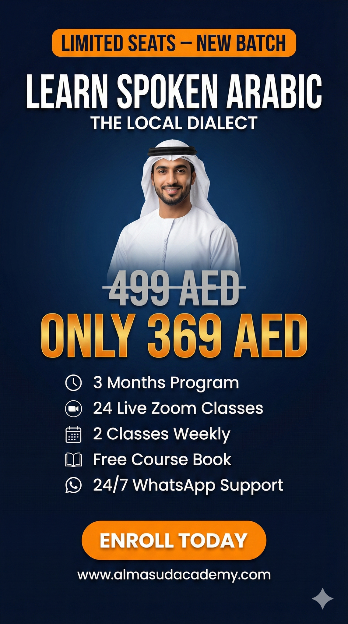 Arabic With Masud Facebook ad from May 21, 2026