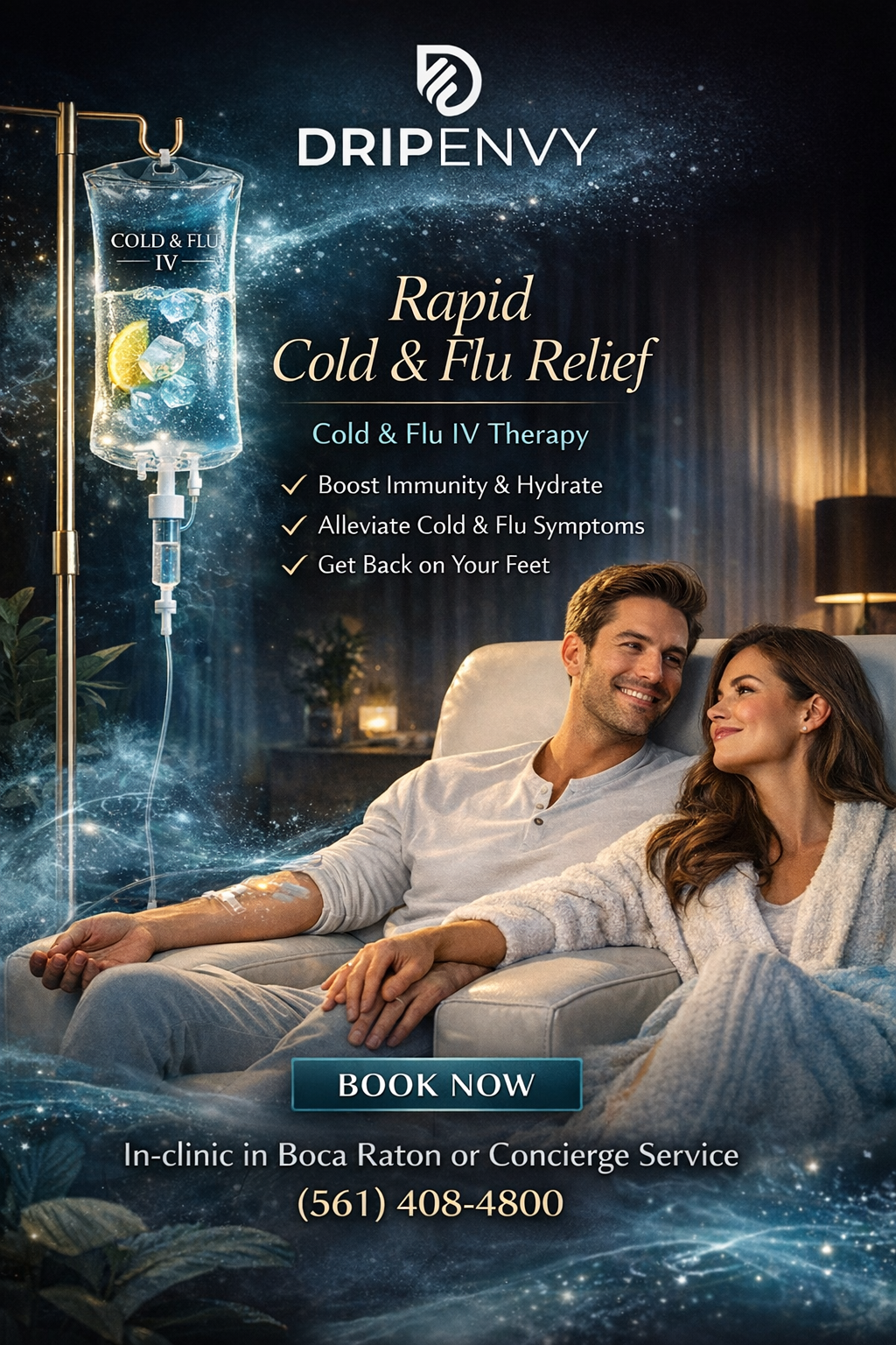 Drip Envy - Boca Raton Facebook ad: Rapid Cold & Flu Relief, Same Day