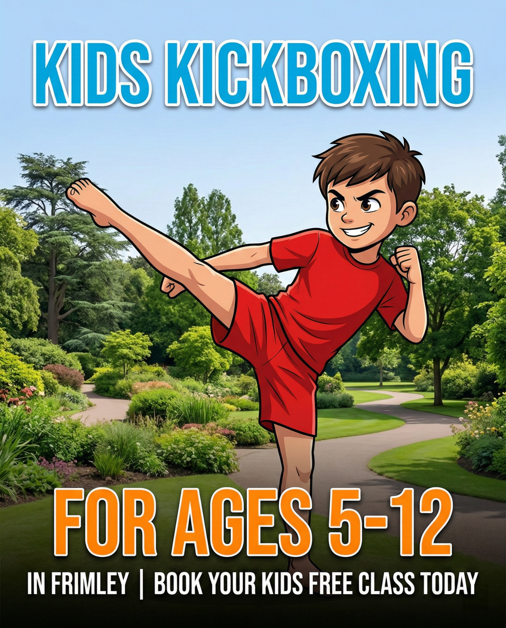 Pil Sung Do Martial Arts Academy Facebook ad: Free Kids Kickboxing Class in Frimley