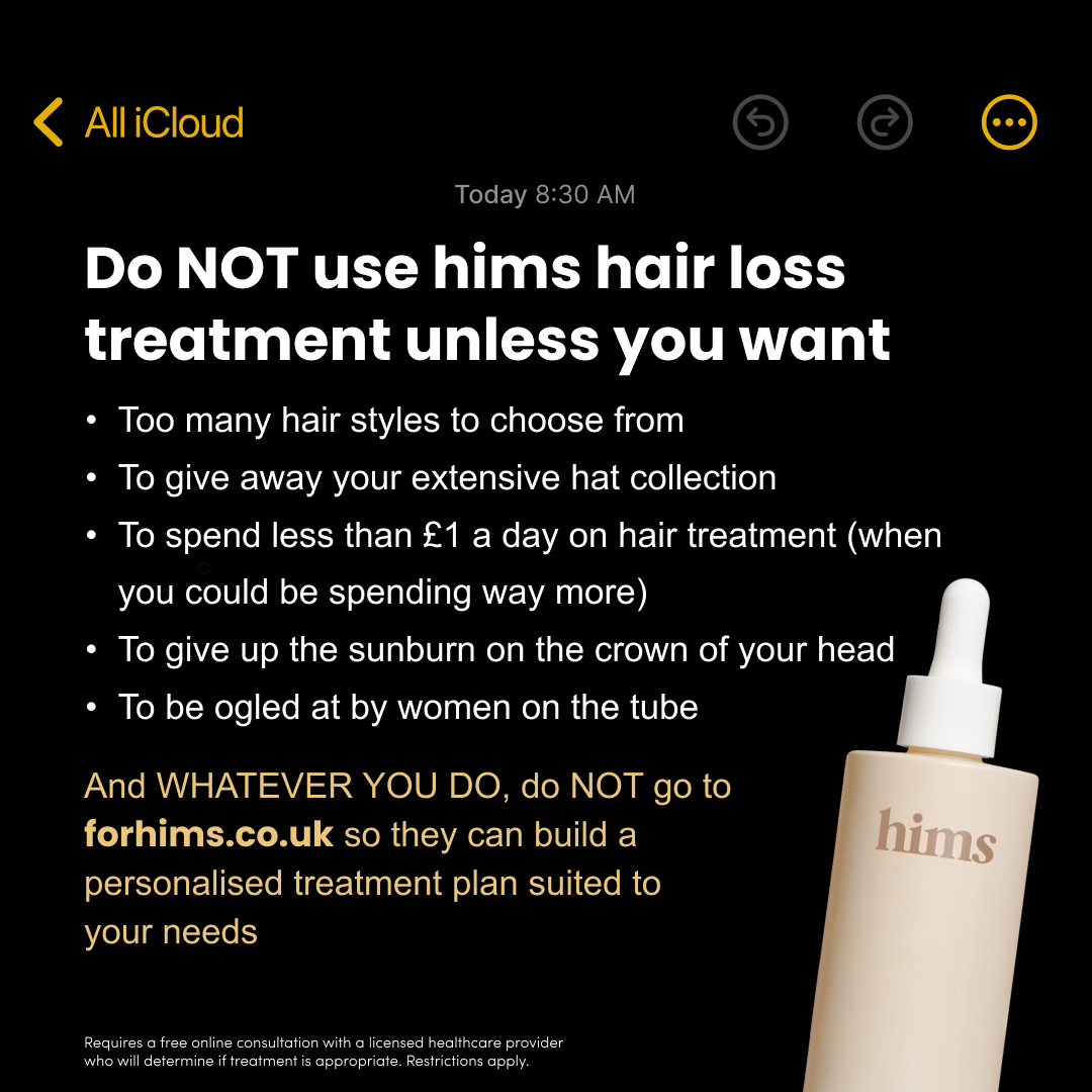 hims Facebook ad