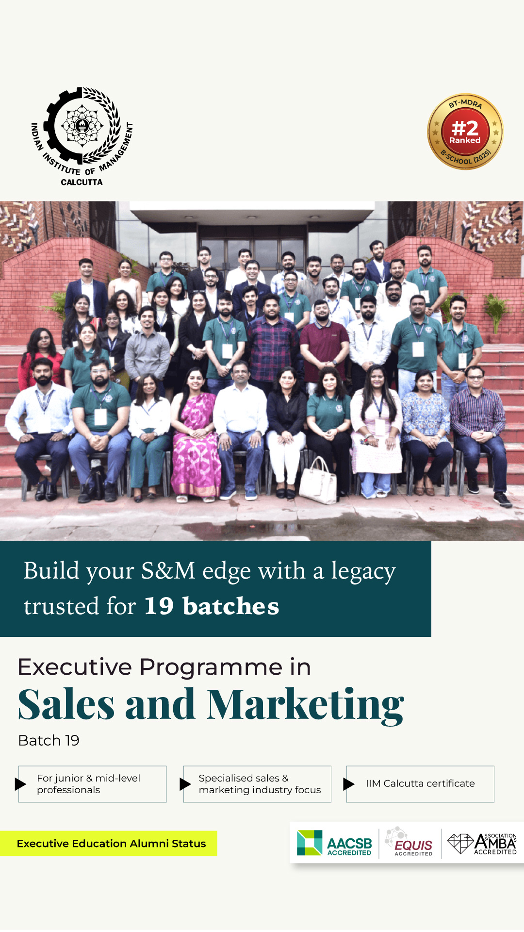 IIM Calcutta - Executive Programme in Sales & Marketing Facebook ad: IIM Calcutta - Executive Programme in Sales and Marketing