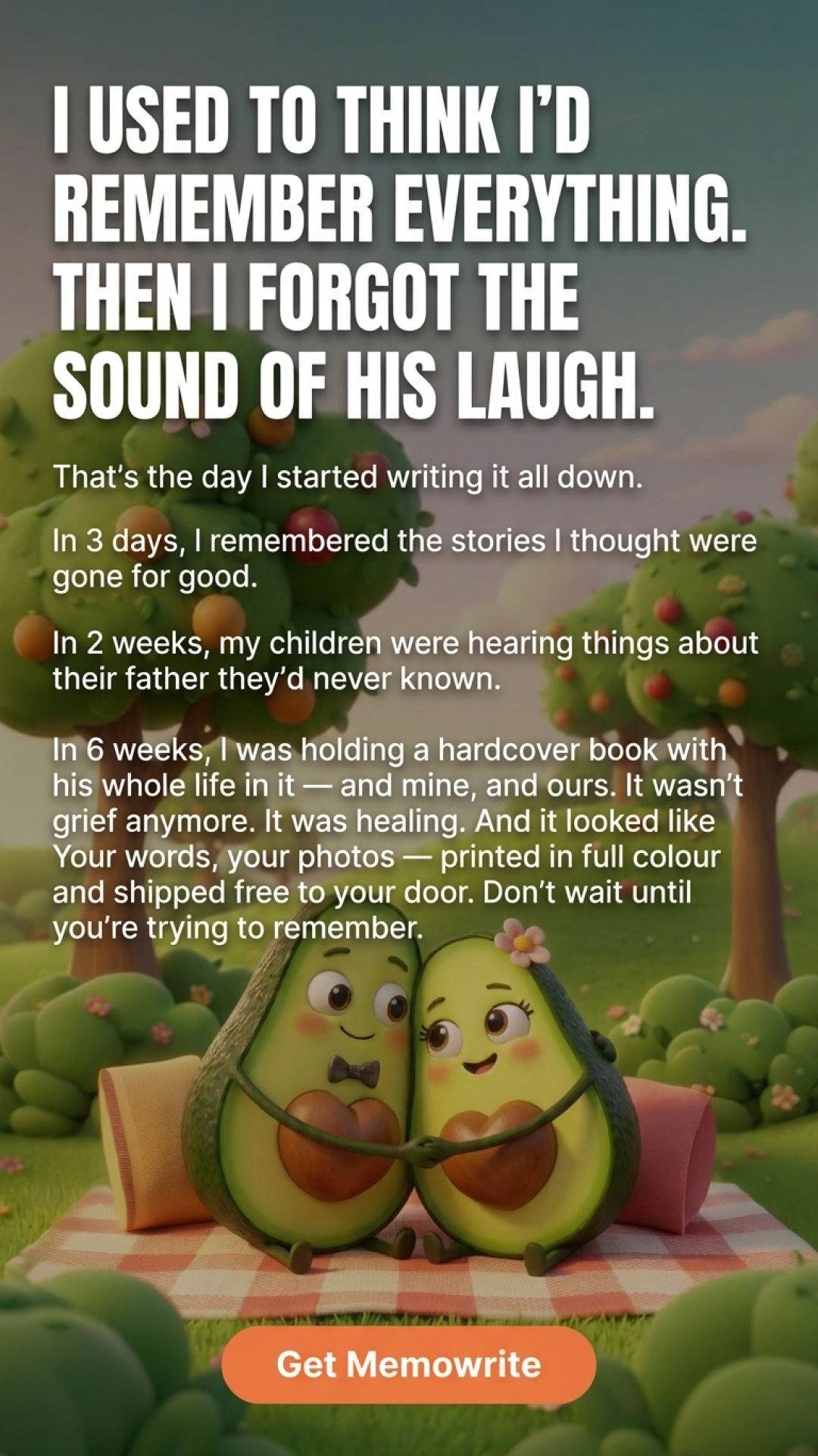 Memowrite Facebook ad