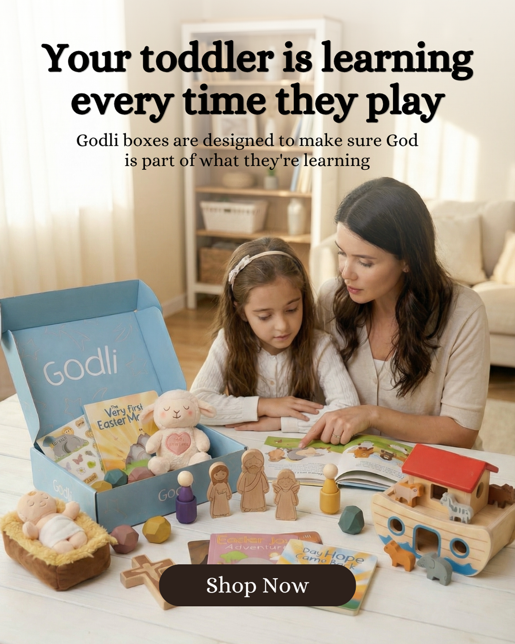 Godli Facebook ad: Help Your Child Grow With God