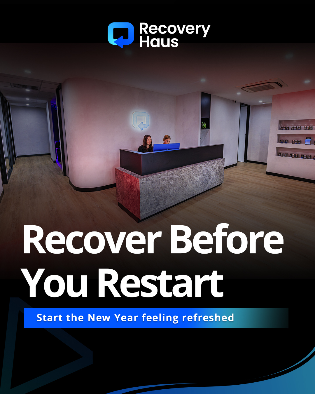 Recovery Haus Facebook ad: New Year. New Body.