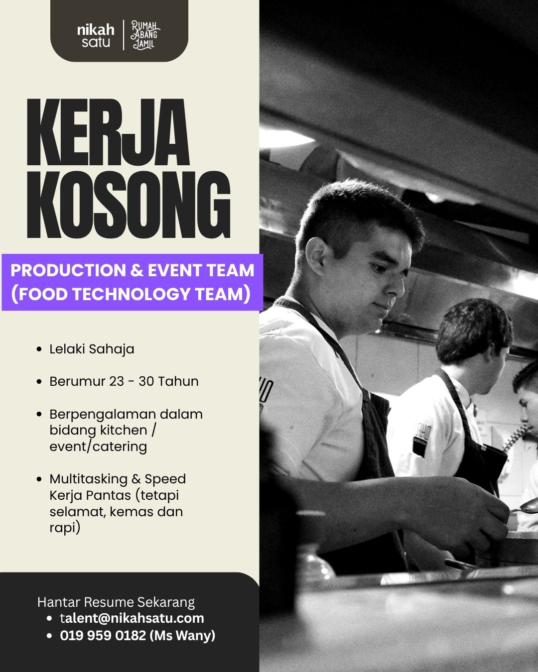 Rumah Abang Jamil Facebook ad: JAWATAN KOSONG