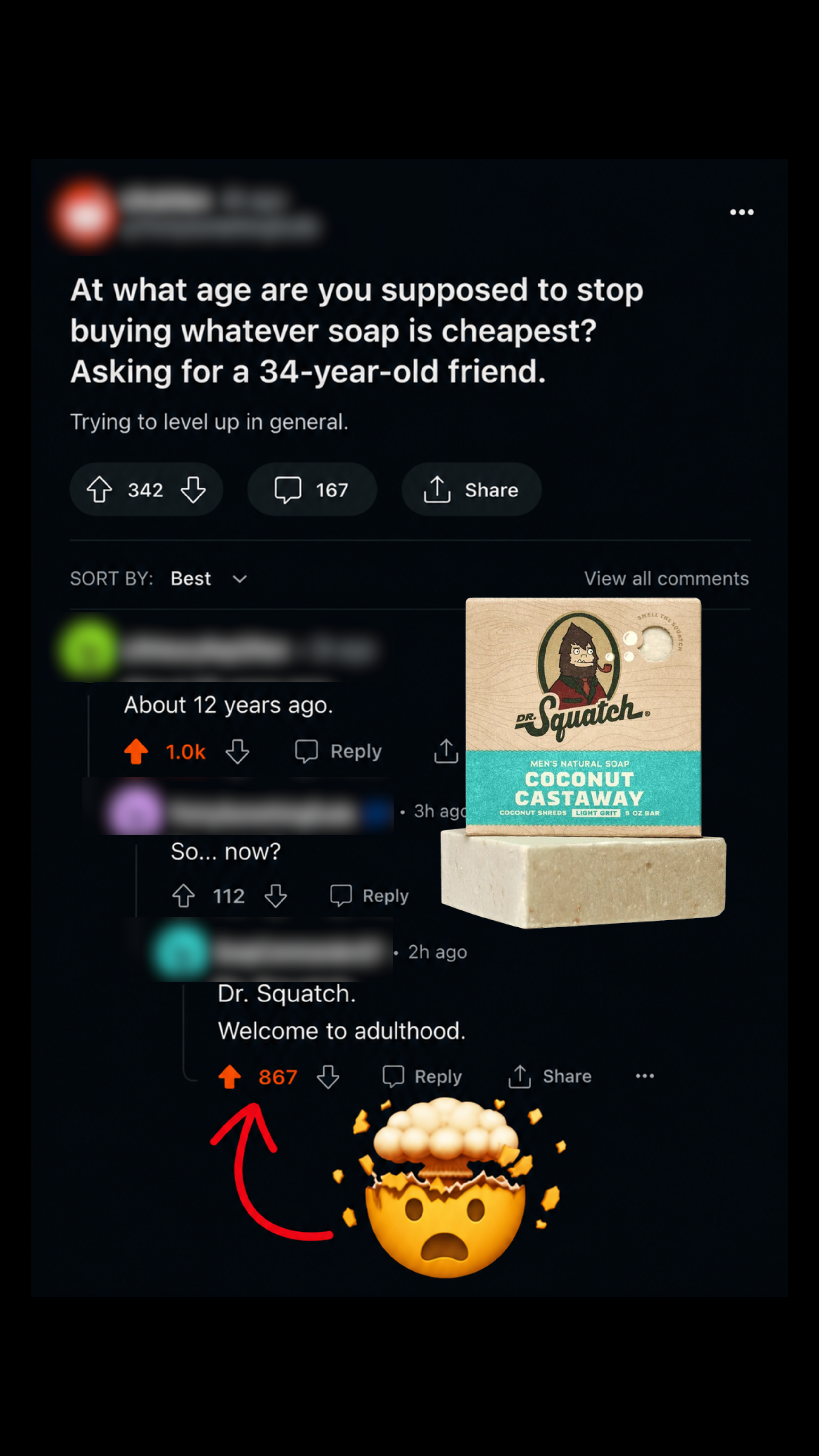 Dr. Squatch Facebook ad