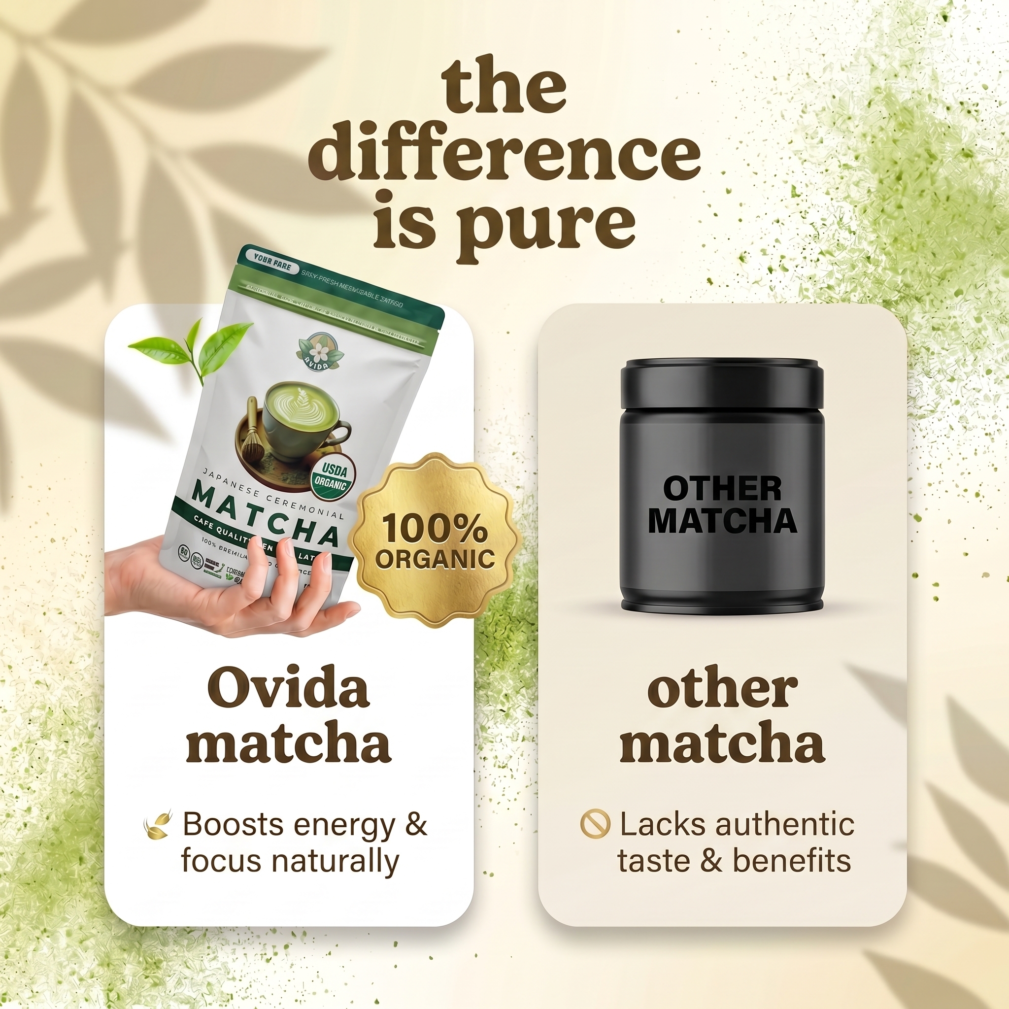 Ovida Organics Facebook ad