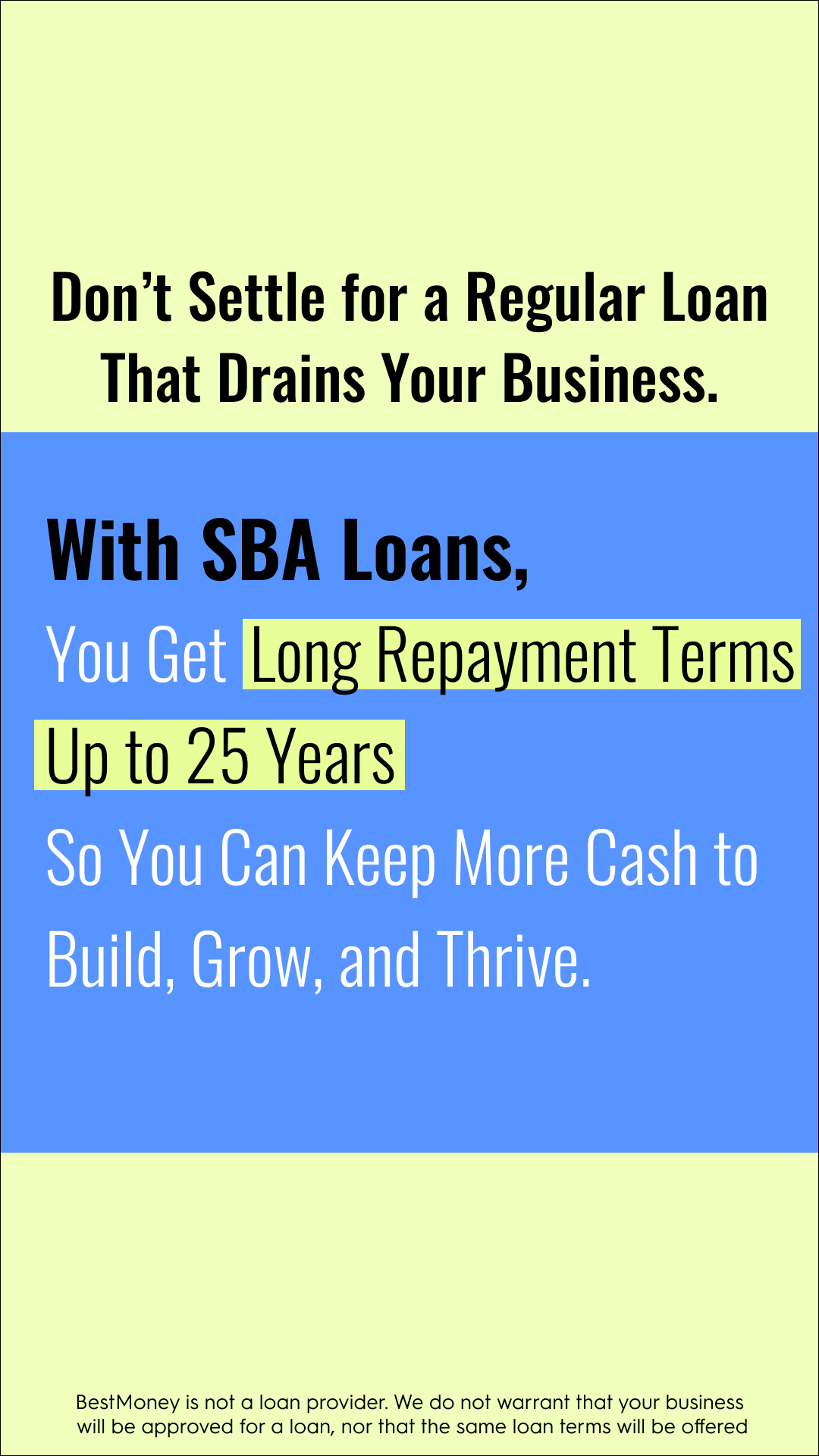 BestMoney.com - Business Loans Facebook ad
