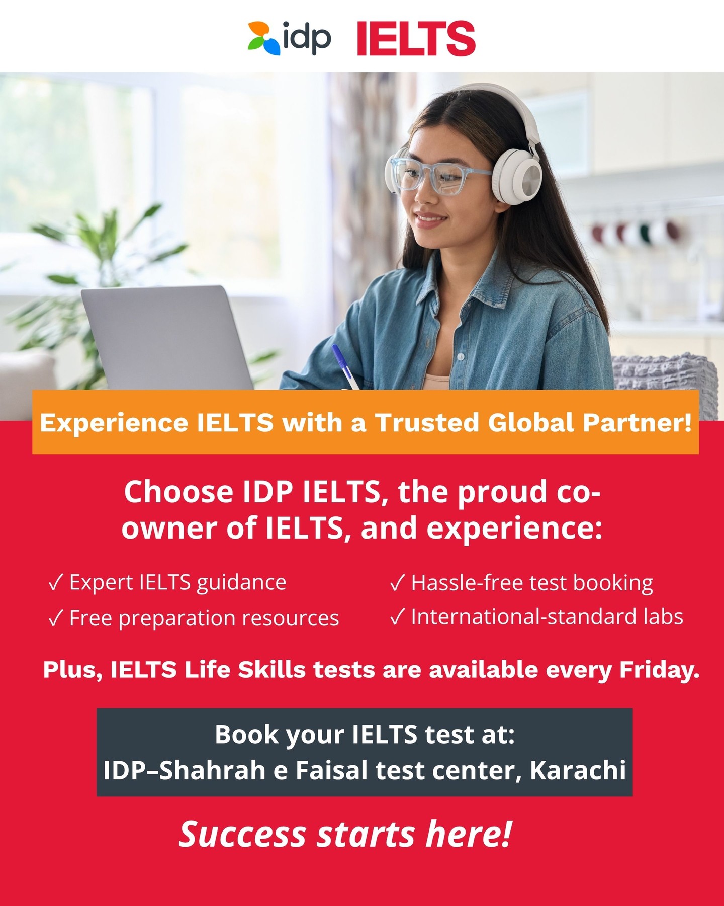 IELTS Essentials from IDP Facebook ad
