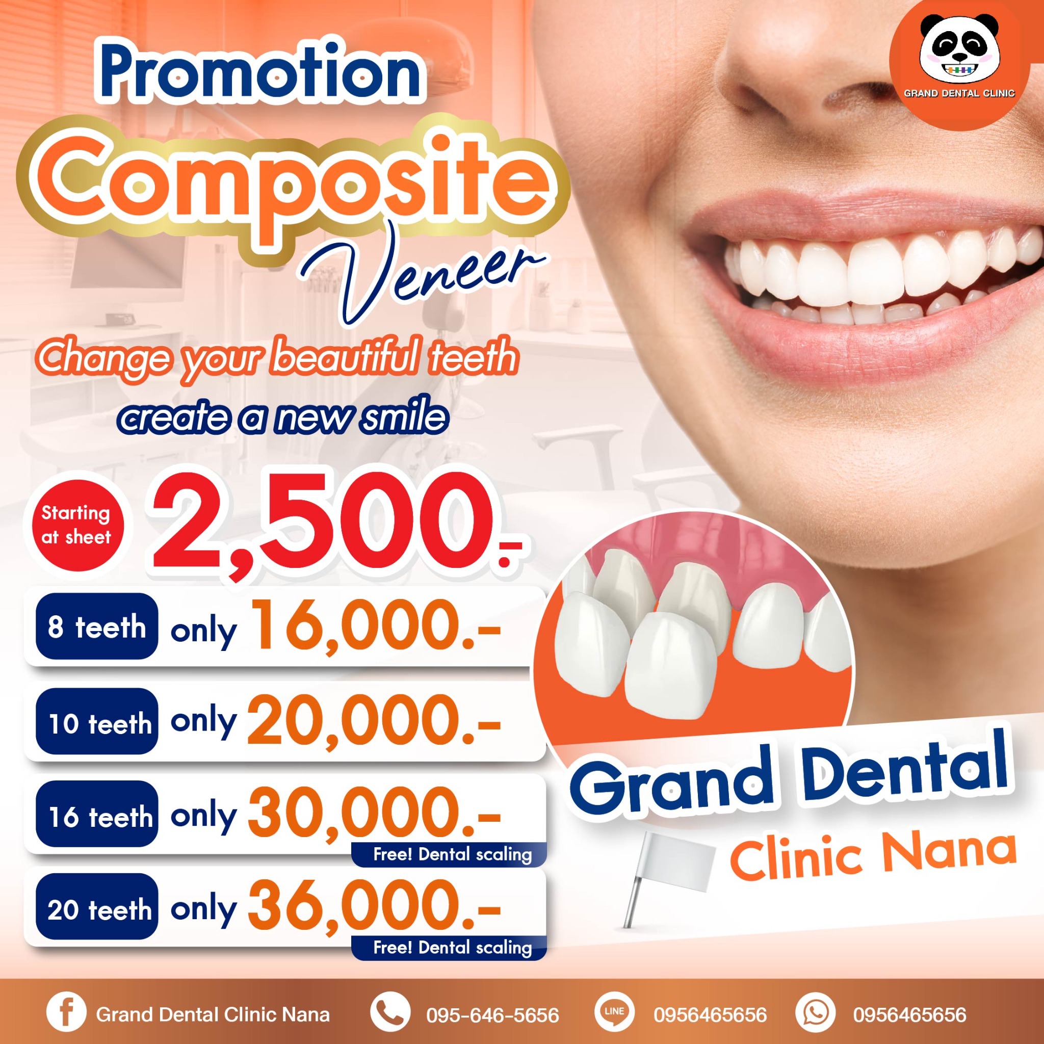 Grand Dental Clinic Nana Facebook ad: Inquire for more information