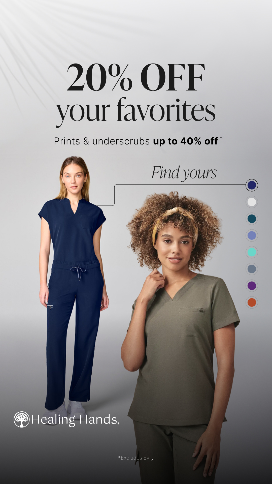 Healing Hands Scrubs Facebook ad