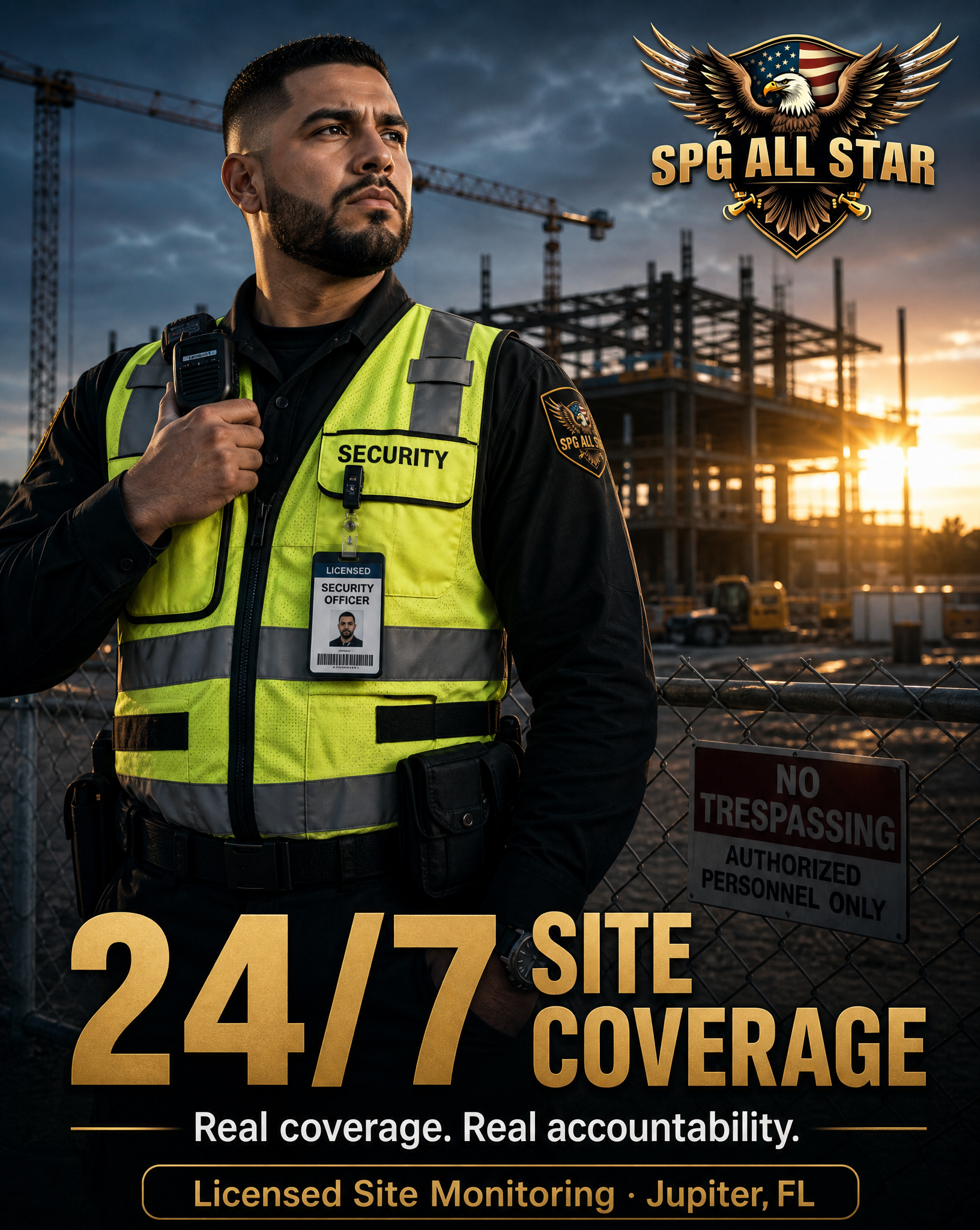 SPG All Star Transportation Security Protection services Facebook ad: Event & Site Security, Get a Quote