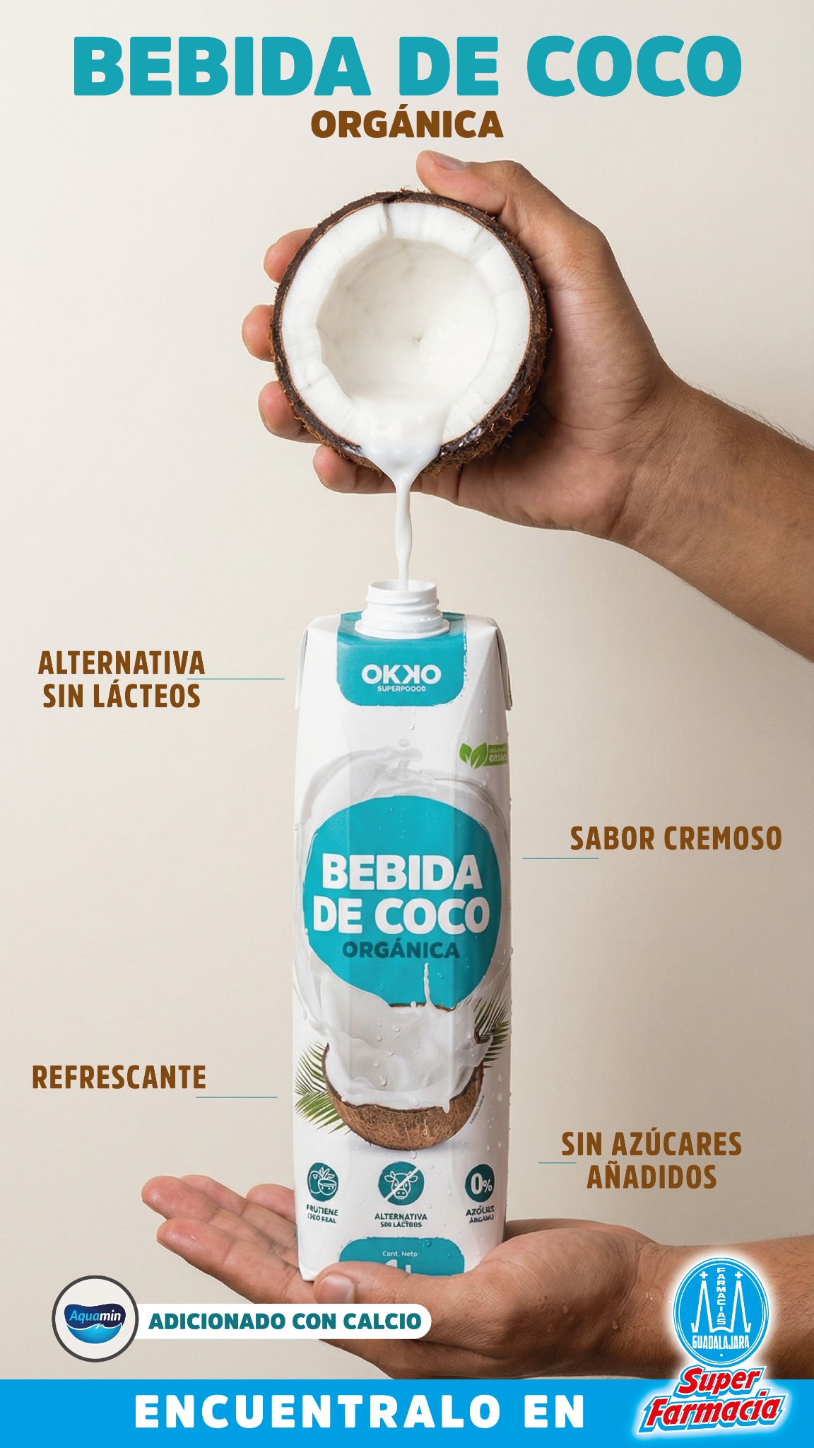 OKKO Super Foods Facebook ad: Disfruta lo mejor del coco con el sabor…