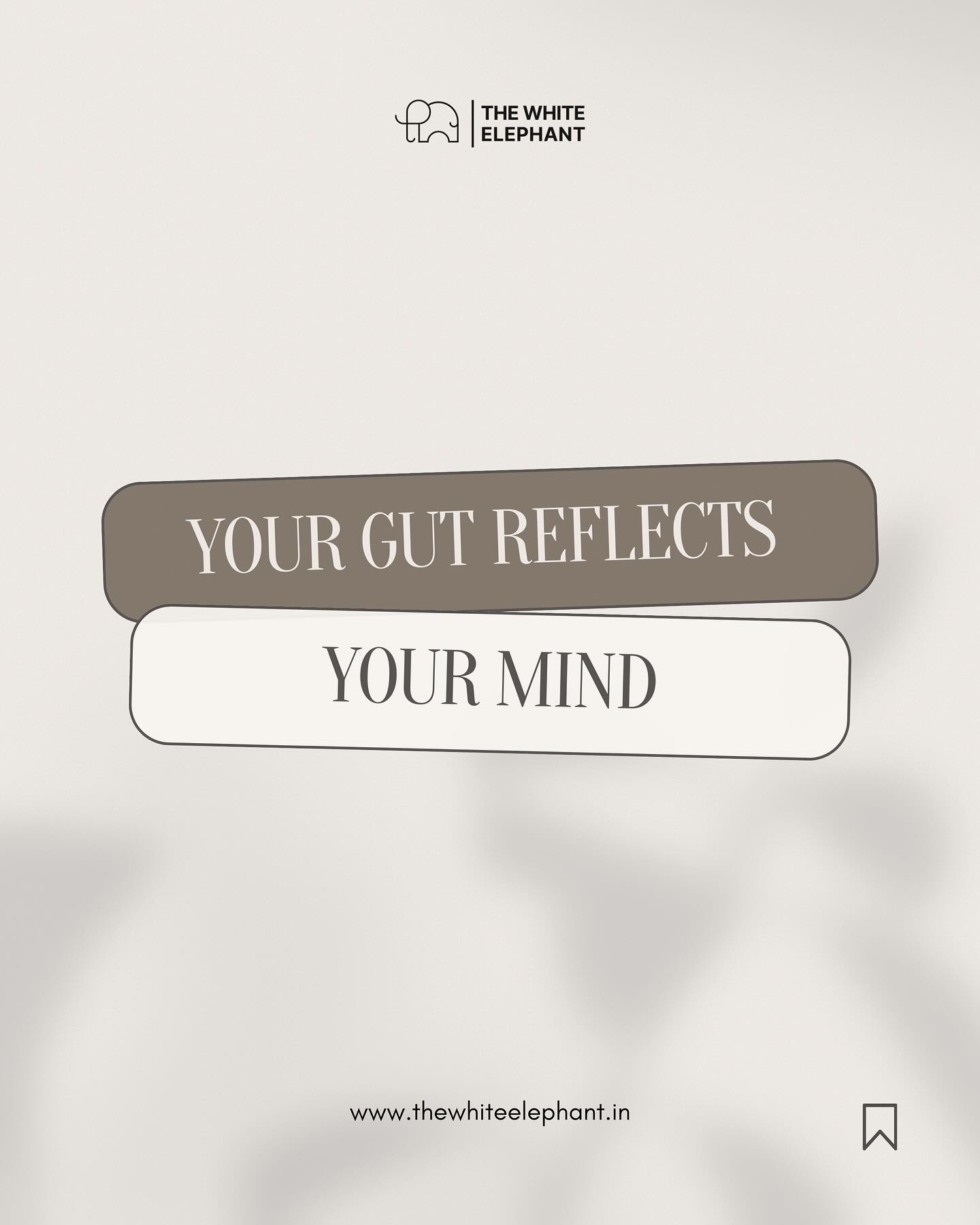 The White Elephant Clinic Facebook ad: Your gut reflects your mind.