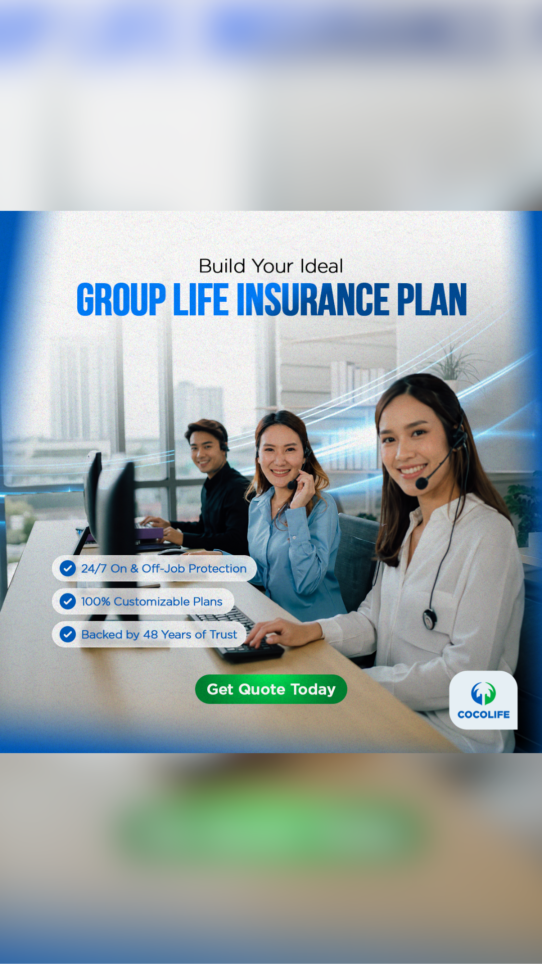 Empowered Life Facebook ad: Group Life Insurance with flexible coverage