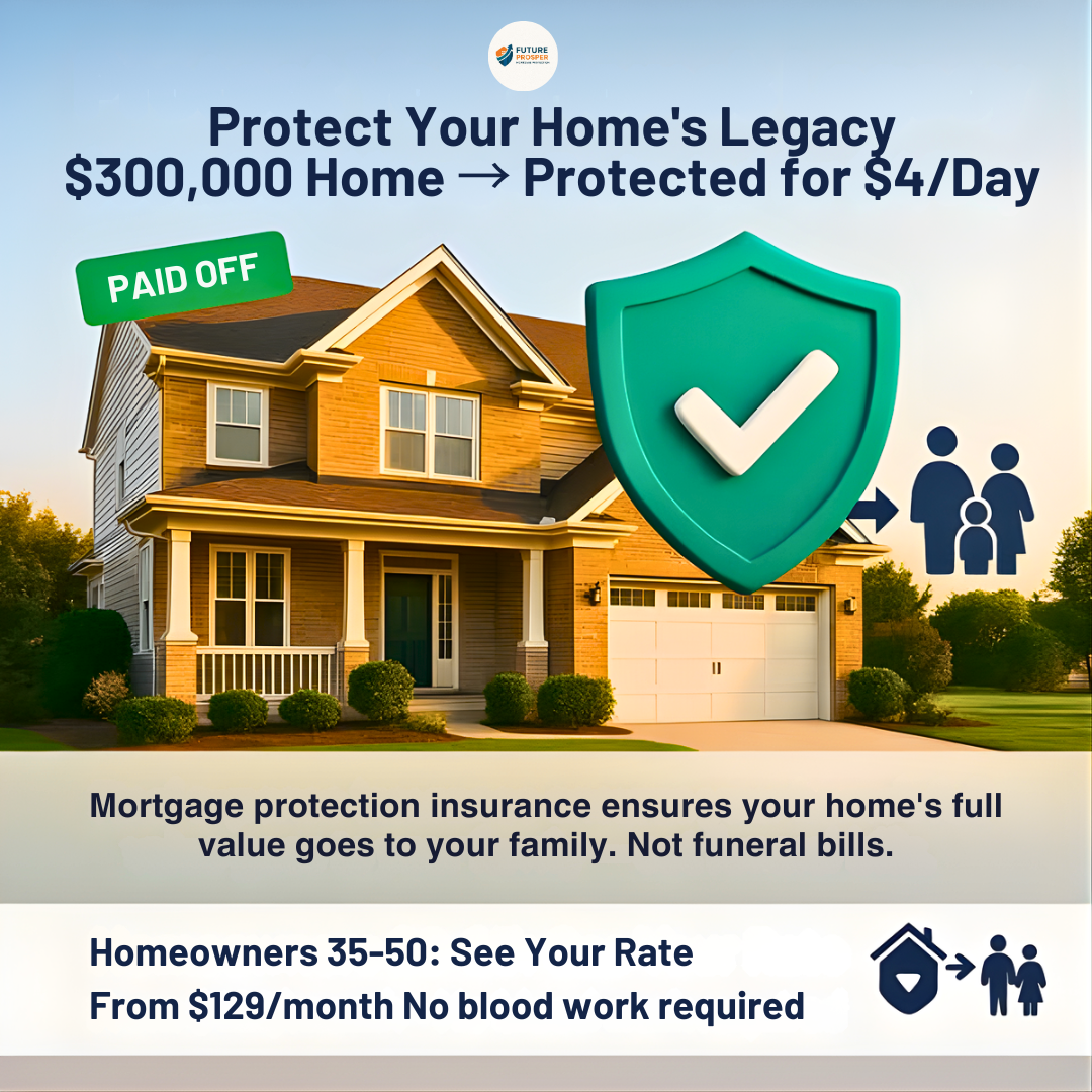Future Prosper Mortgage Protection Facebook ad: See Your Monthly Cost