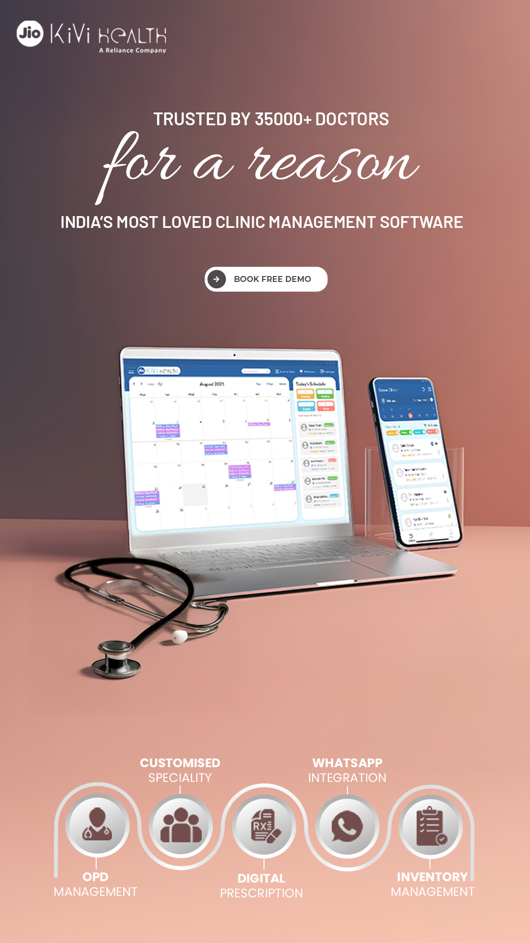 Jio Health - Clinic Management Software Facebook ad