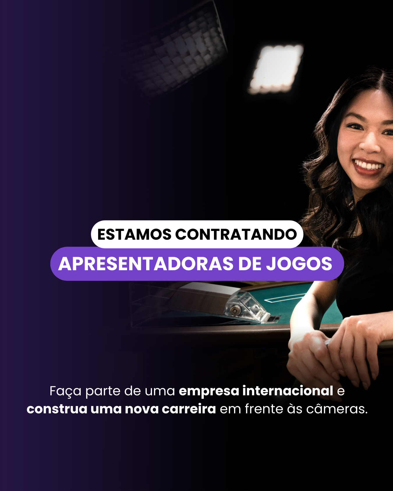 Evolution Brazil Facebook ad: Estamos contratando Apresentadoras de Jogos em São Paulo!
