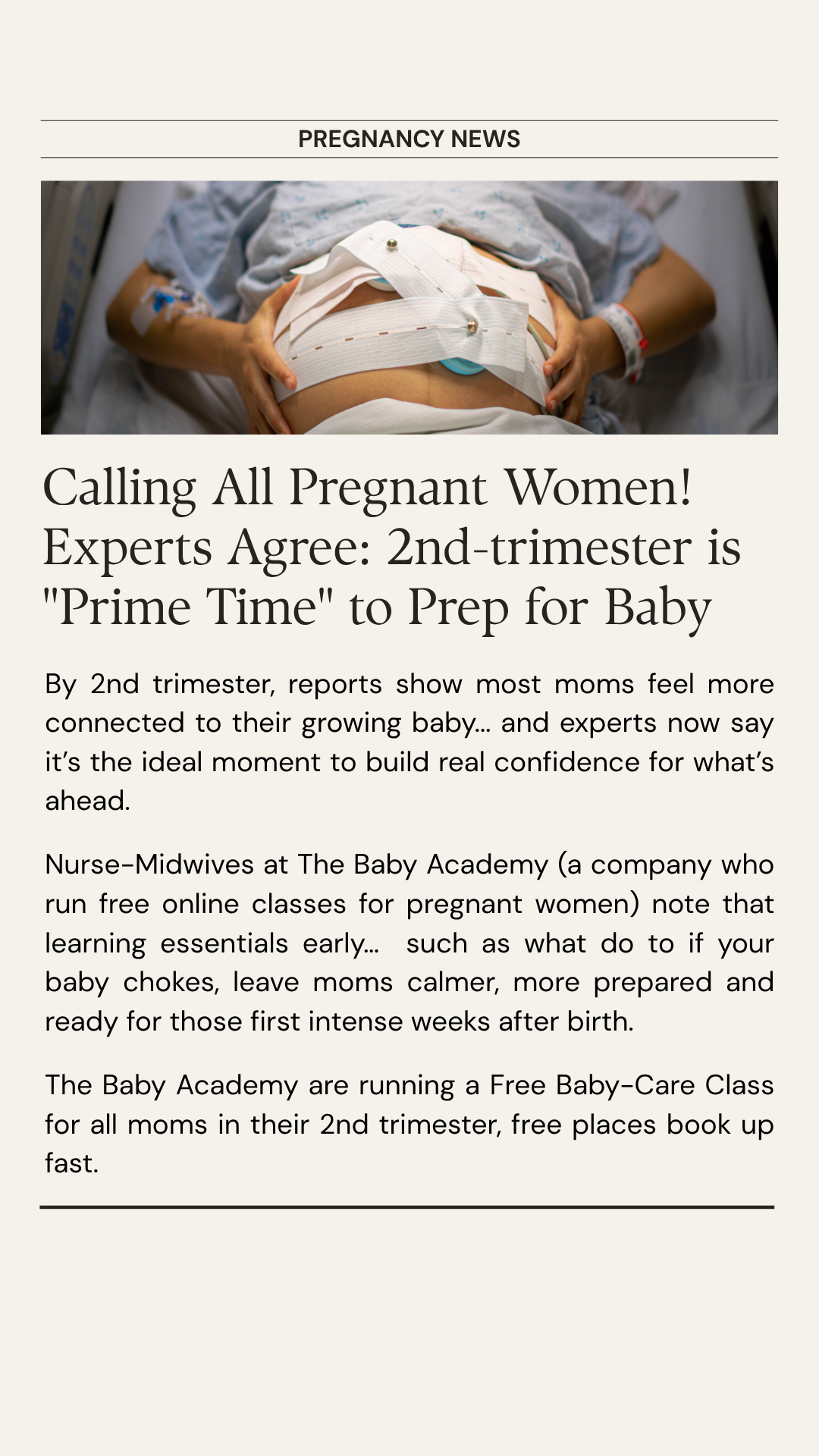 The Baby Academy US Facebook ad