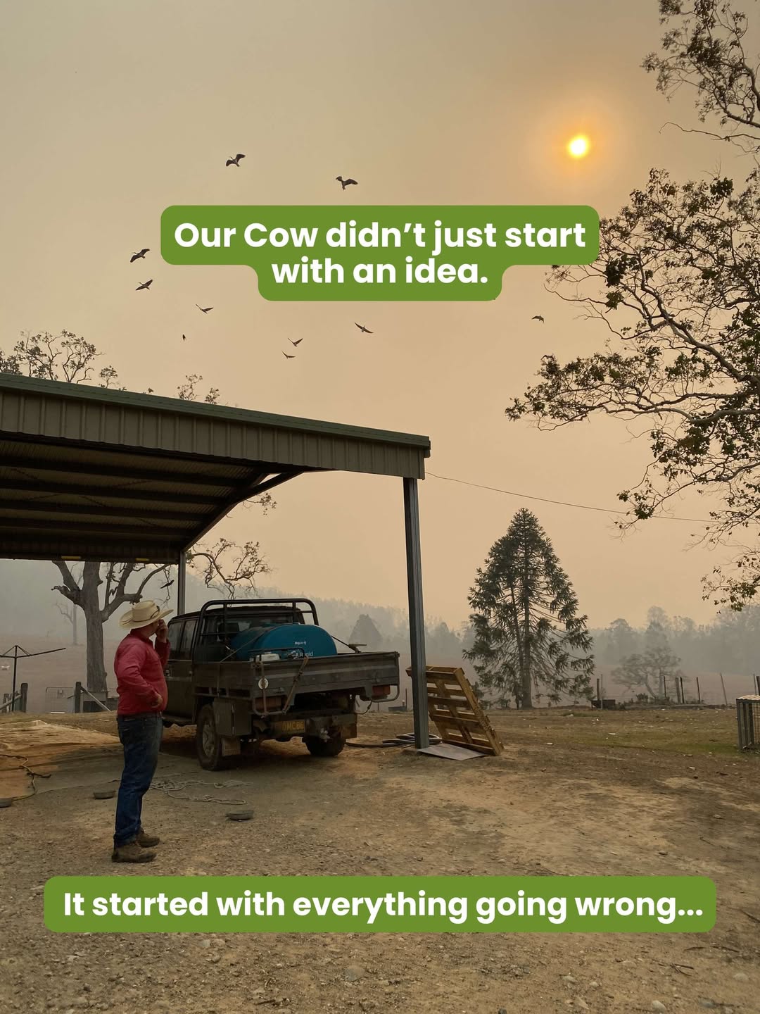 Dave and Bianca From Our Cow Facebook ad: Most people think farming is just about the…