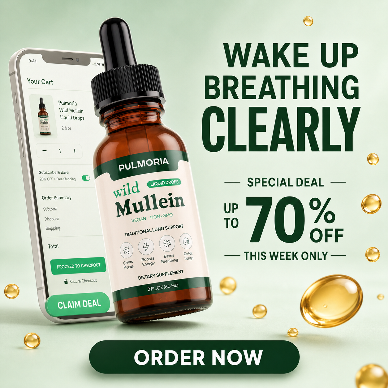 Pulmoria Facebook ad: Stop Wheezing. Start Breathing.