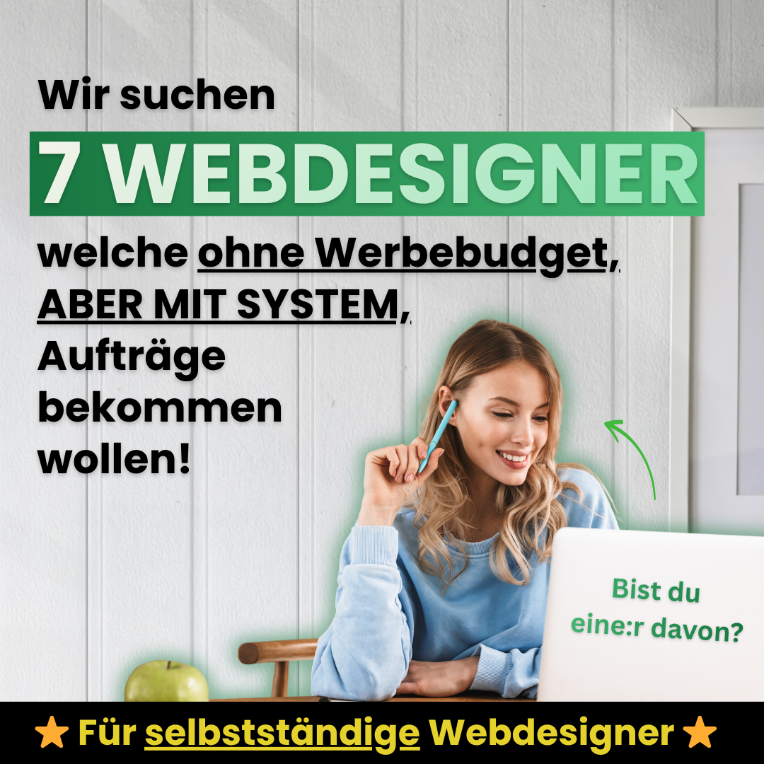 Pernthaner Consulting Facebook ad: Schluss mit der Jagd nach dem nächsten Webdesign Auftrag