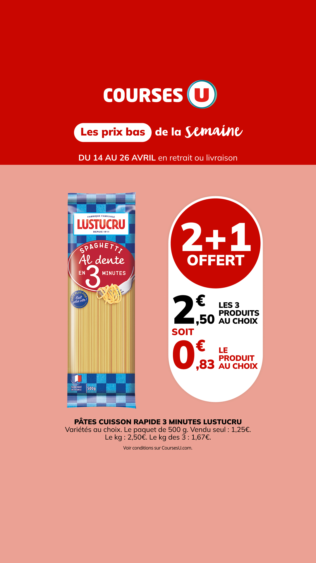 Coopérative U Facebook ad from Apr 15, 2026
