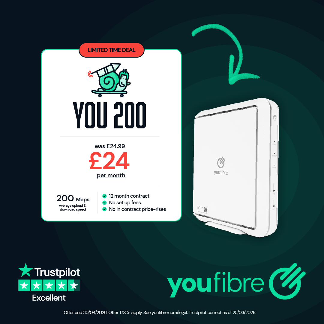 YouFibre Facebook ad