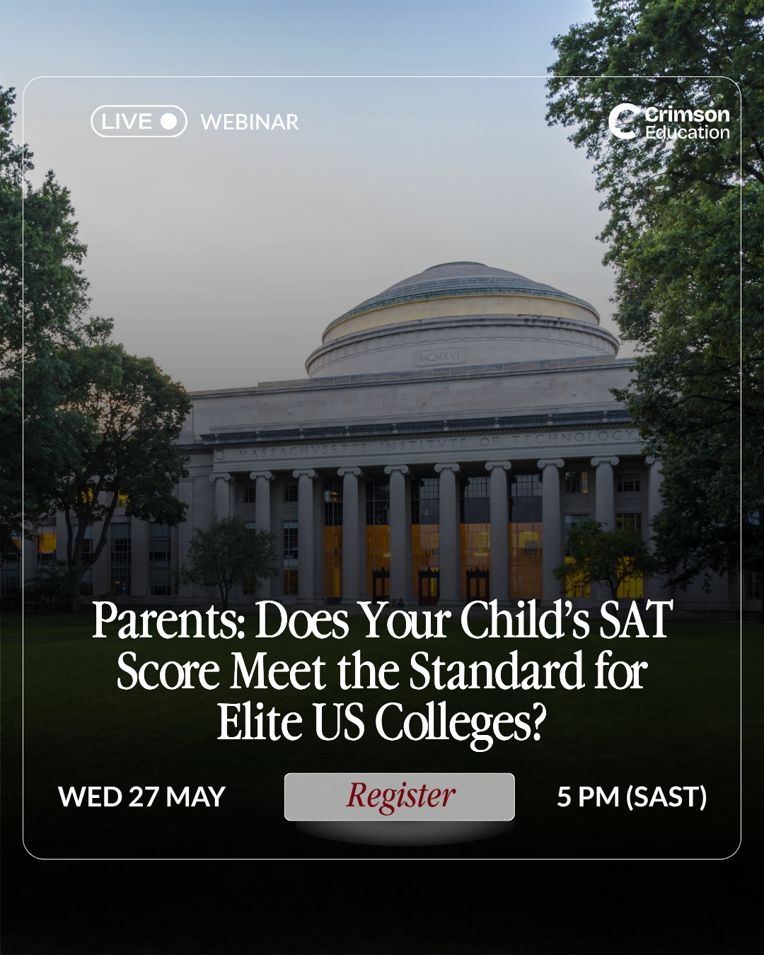 Crimson Education Facebook ad