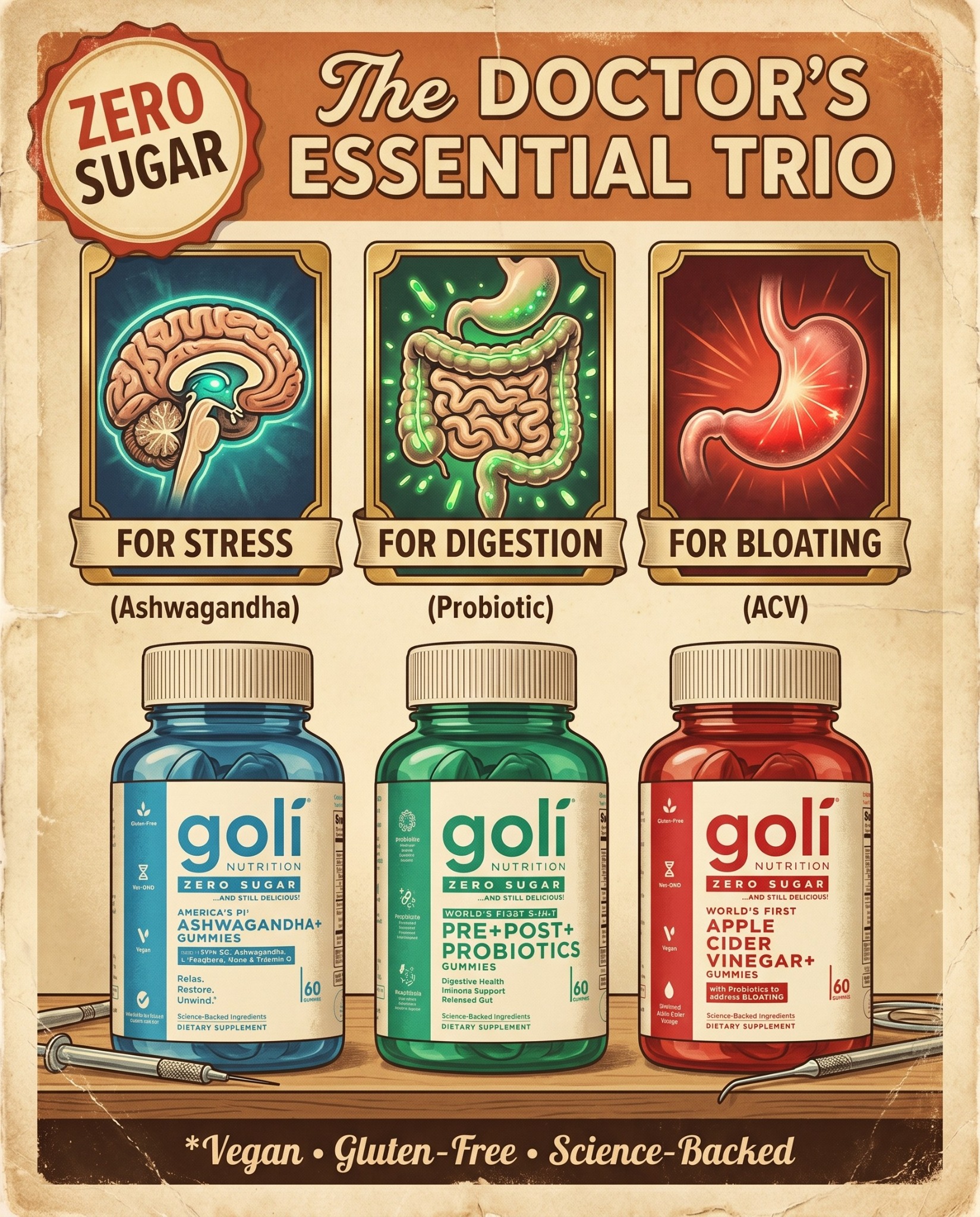 Goli Facebook ad: OVER 60% OFF + 100% FREE Shipping