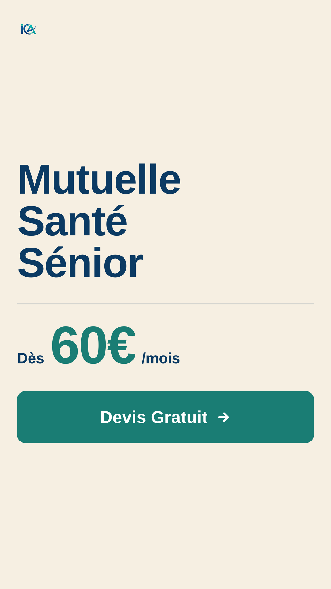 Icall Assure Facebook ad: Mutuelle Santé Senior