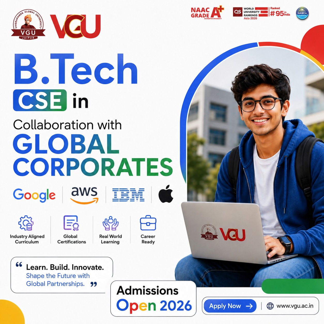 Vivekananda Global University,Jaipur Facebook ad: B.Tech CSE Powered by Global Tech Leaders