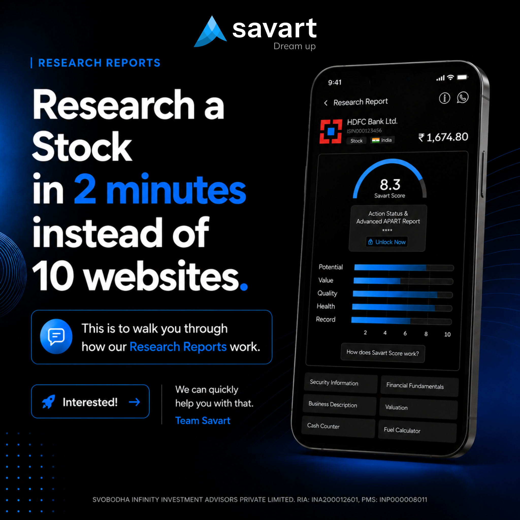 Savart India Facebook ad