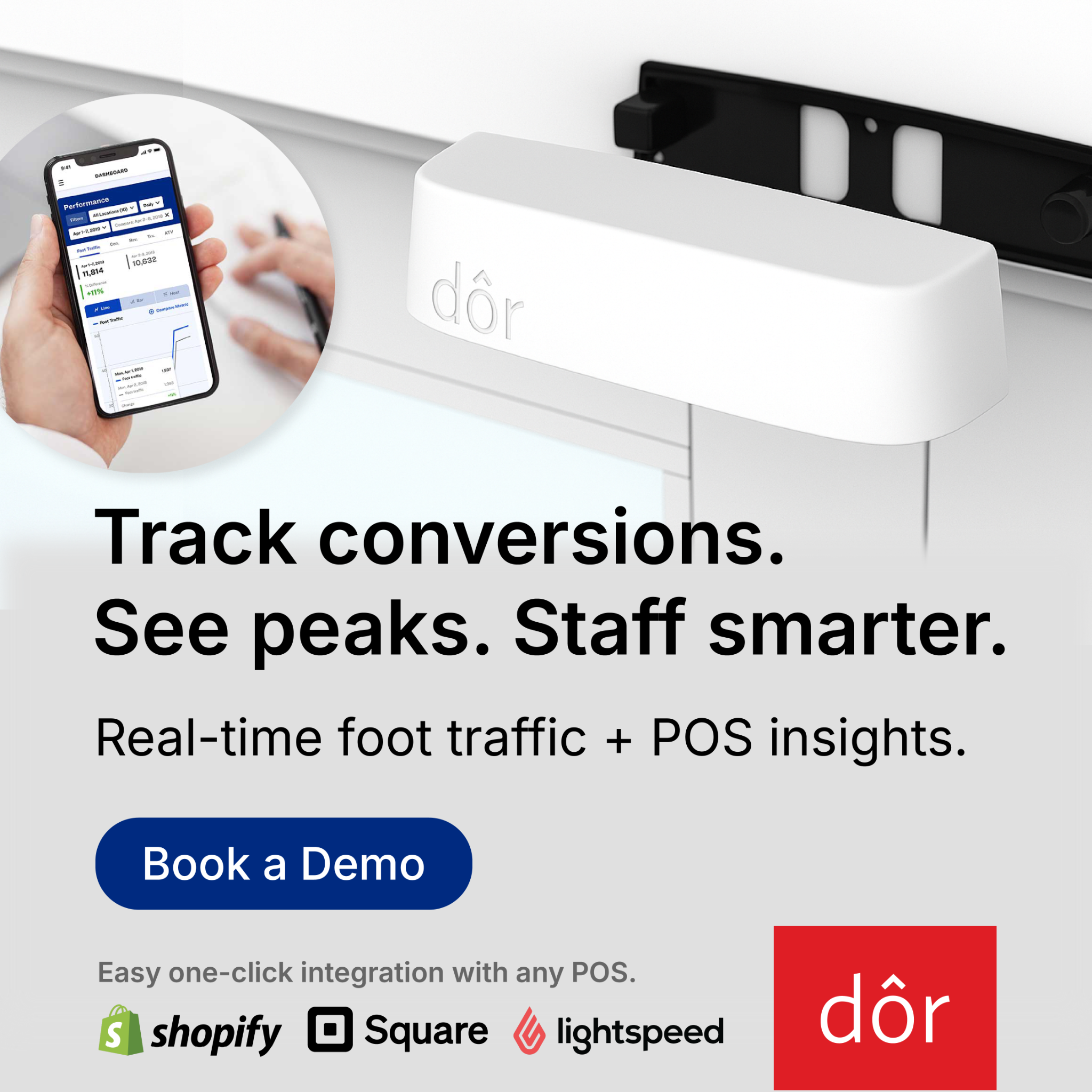 Dor Facebook ad: Book a Demo Of Dôr Today