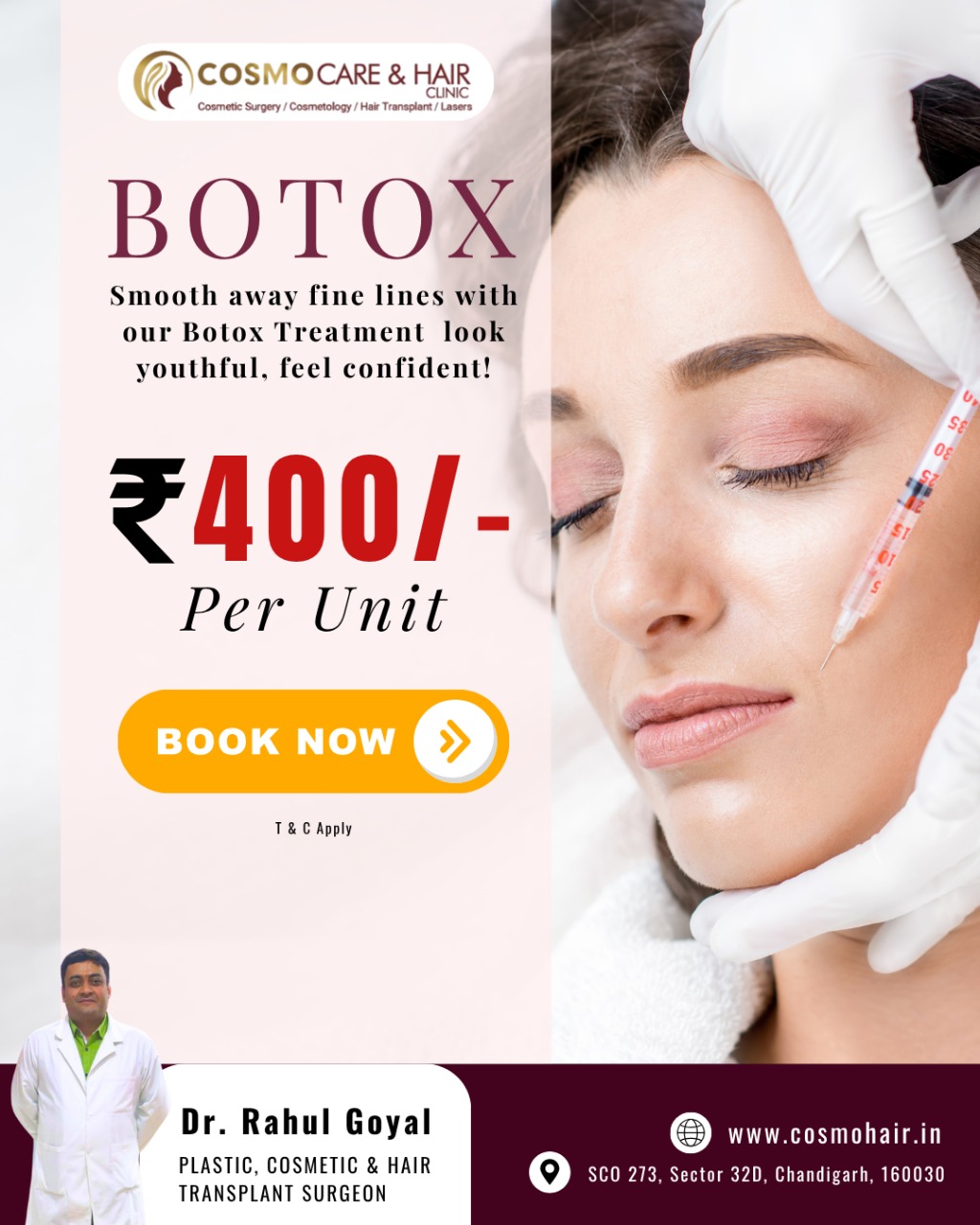 Cosmo Care Hair Clinic Chandigarh Facebook ad: Chat with us