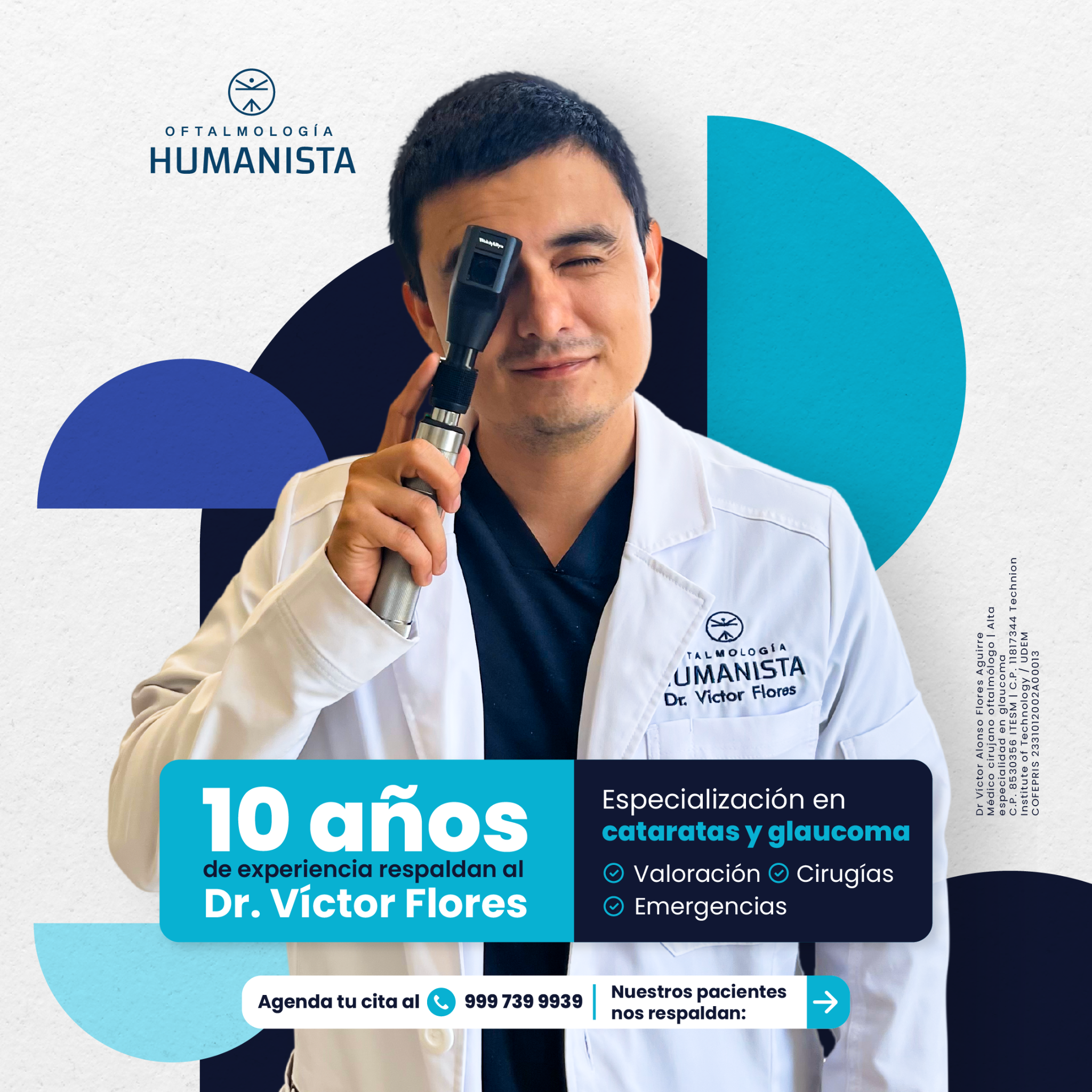 Oftalmología Humanista Facebook ad: El dr. Víctor Flores, ha transformado la visión…