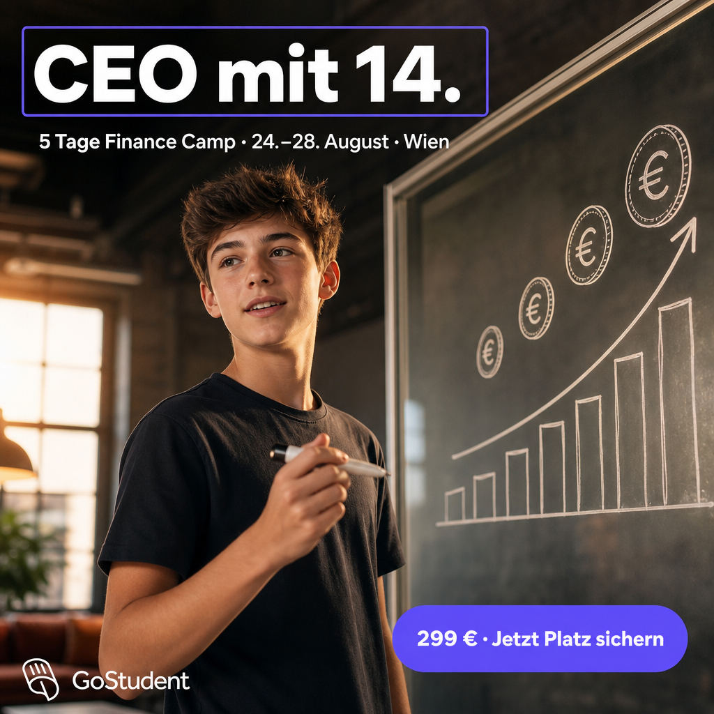 GoStudent Facebook ad: Finance Future Camp Wien | 24.-28. August