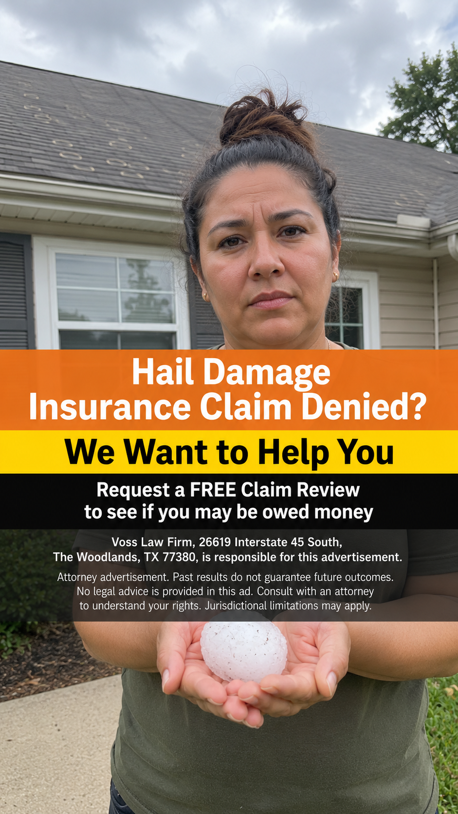 The Geisheker Group, Inc. Facebook ad: Denied Hail Claim? Get a Free Claim Review