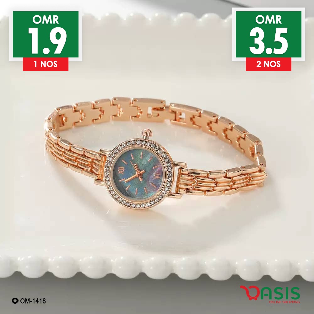 Oasis Online Shopping Facebook ad: New Arrival: Stylish Round Dial Metal Strap Wristwatches…