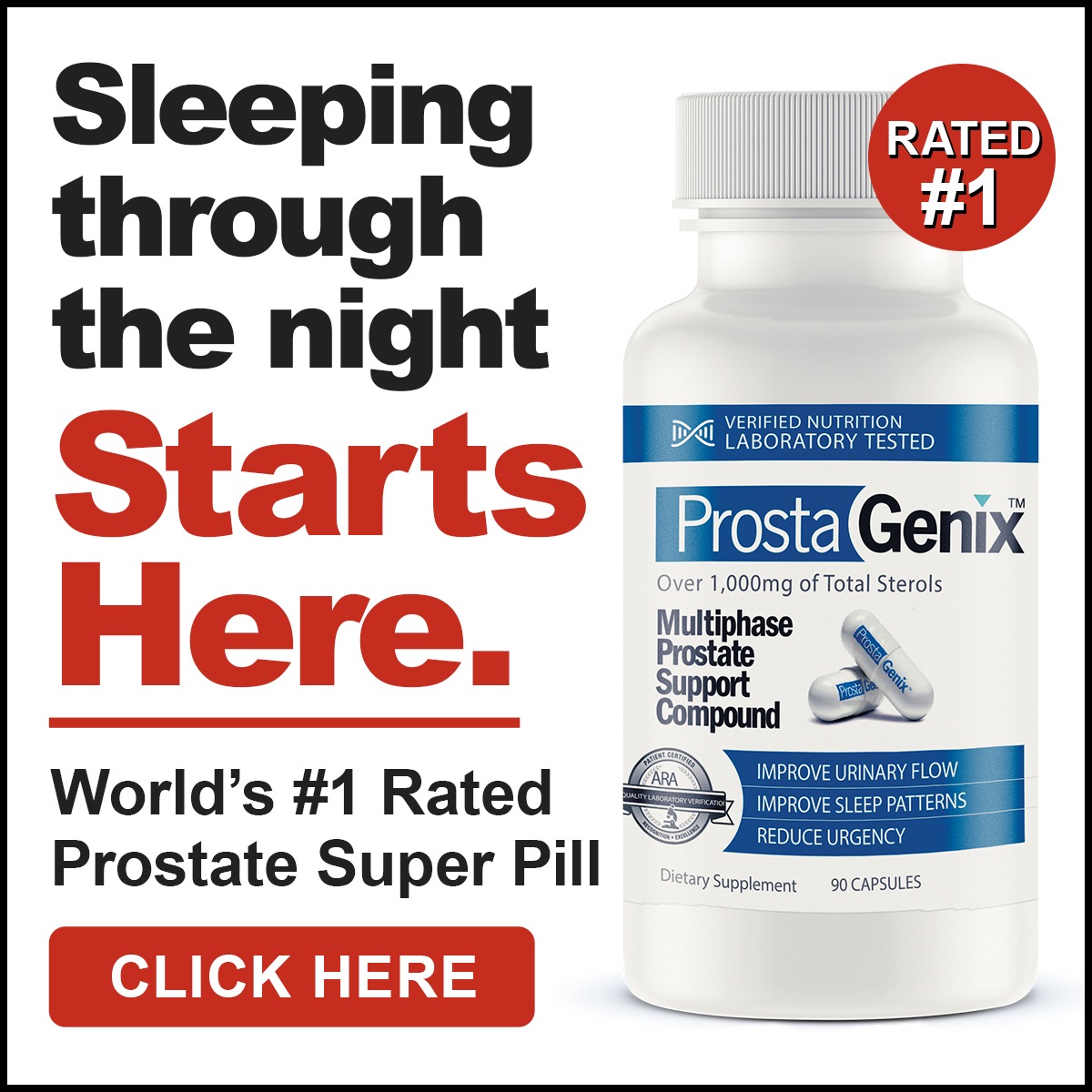 ProstaGenix.com Facebook ad: The #1 Rated Prostate Pill In The World Can End Your…