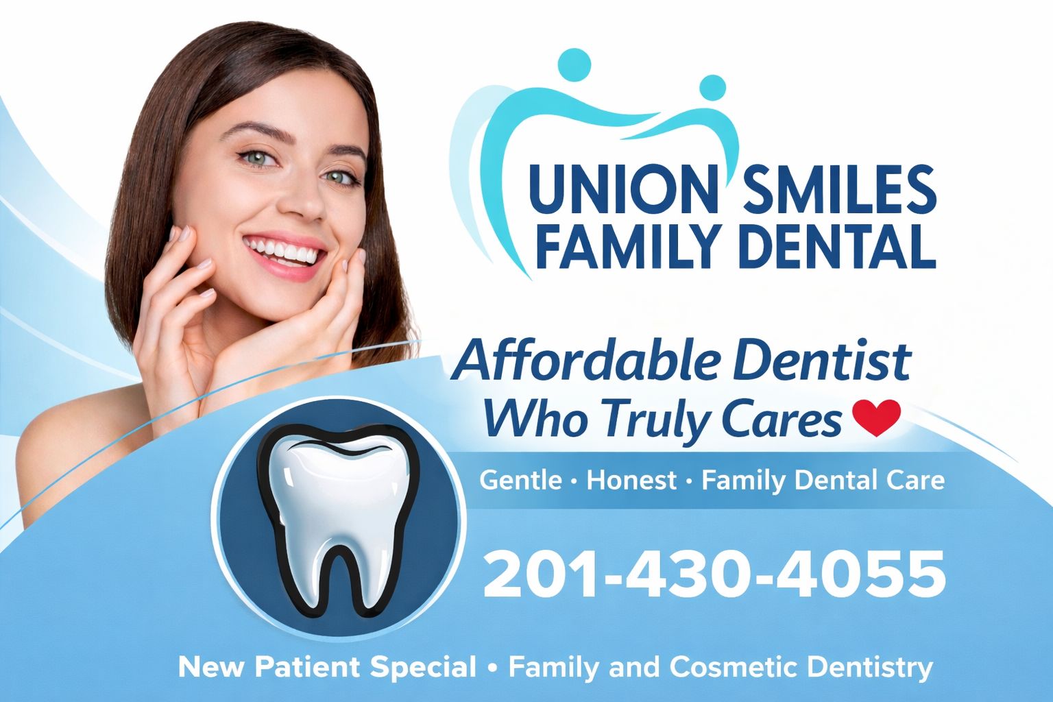 Union Smiles Family Dental Facebook ad: Home