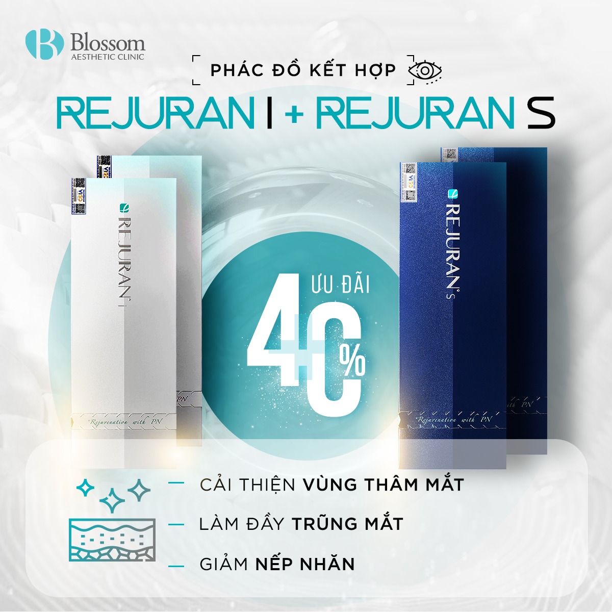 Blossom Aesthetic Clinic Facebook ad: Top 4 combo DแปCH Vแปค TRแบบ HรA MแบฎTโฆ