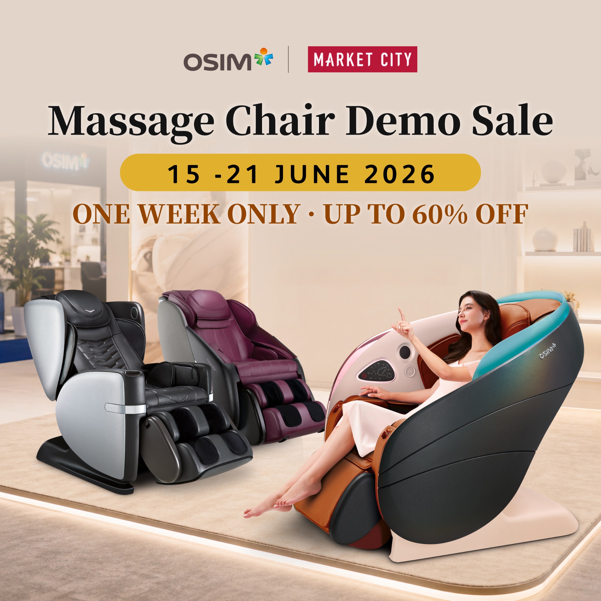 OSIM Australia Facebook ad: OSIM Massage Chair Demo Sale is coming to…